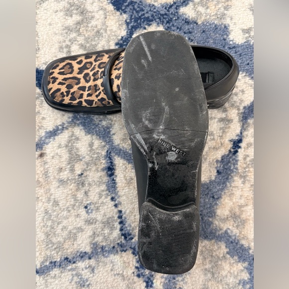 Nine West Black and Leopard Flats - Picture 5 of 6